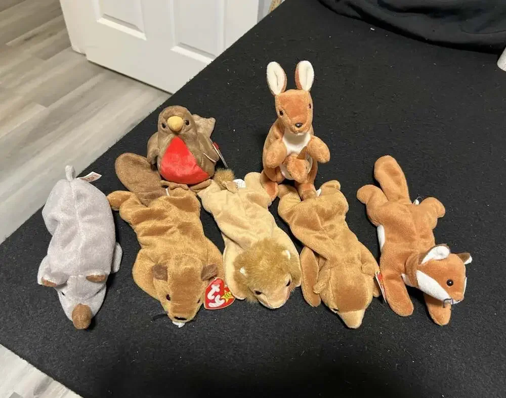 TY Beanie Babies Lot of 7 Animals Vintage 93 & 96 & 98  Plush Toys